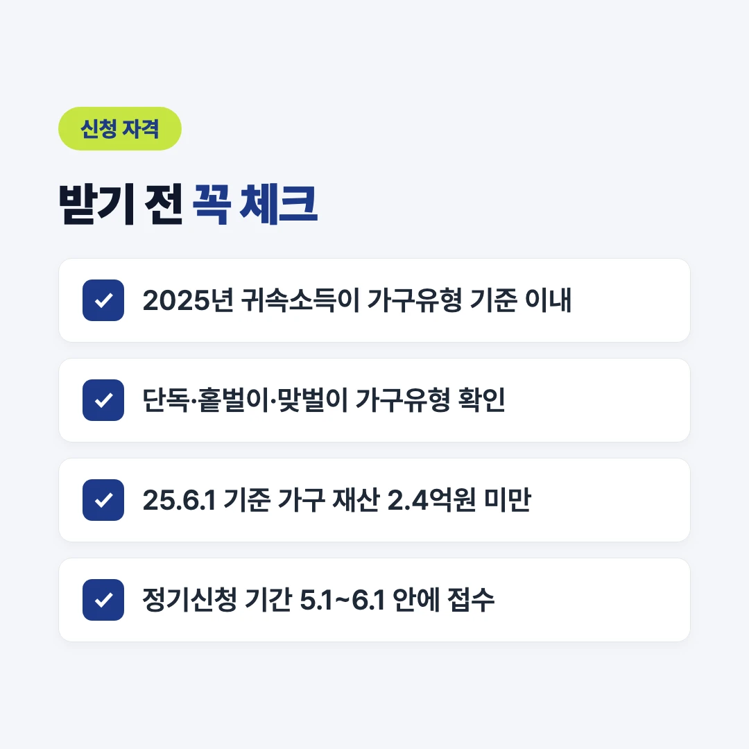2026 근로장려금 신청 자격 체크리스트