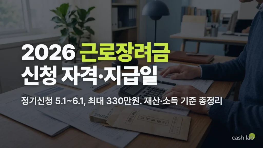 2026 근로장려금 신청 자격 지급일 재산요건 금액 총정리